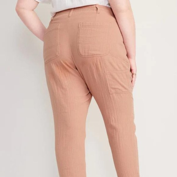 Old Navy Coastal Plain High-Waisted Slouchy Cropped Tapered Workwear Pants  New - Picture 5 of 7